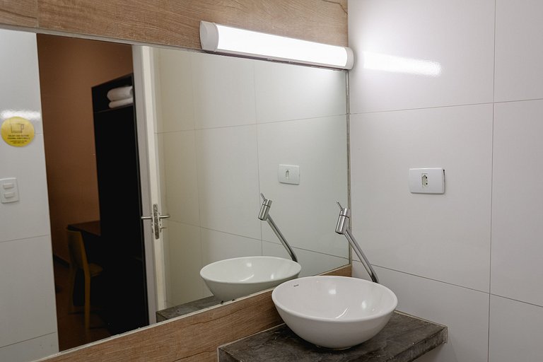 Quarto duplo com duas camas individuais